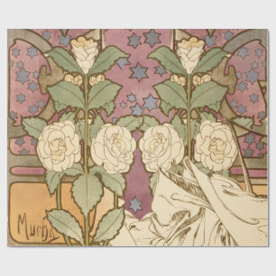Alphonse Mucha Elegante Art Nouveau Sterren Camell Cadeaupapier