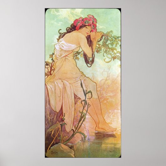 Alphonse Mucha Ete/Summer, 1896 Poster (Voorkant)