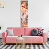 Alphonse Mucha Evening Reverie Canvas Poster (Insitu (Woonkamer))