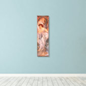 Alphonse Mucha Evening Reverie Canvas Poster Afdruk (Insitu (Houten vloer))