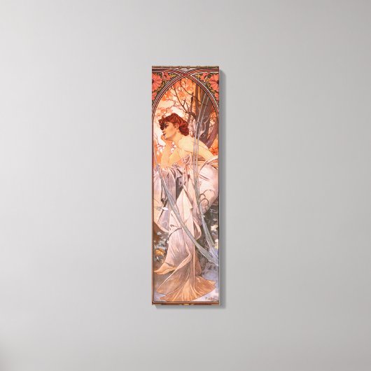 Alphonse Mucha Evening Reverie Canvas Poster Afdruk (Voorkant)