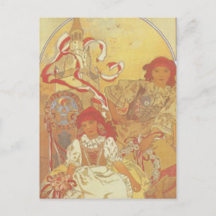 Alphonse Mucha - Exhibition 1913 Briefkaart