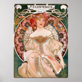 Alphonse Mucha - F. Champenois Imprimeur-Editeu Poster (Voorkant)