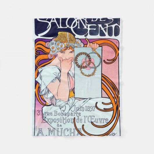 Alphonse Mucha Fleece Deken (Voorkant)