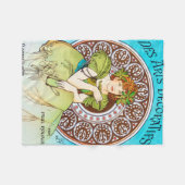 Alphonse Mucha Fleece Deken (Voorkant (Horizontaal))