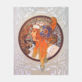 Alphonse Mucha Fleece Deken (Voorkant)