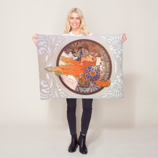 Alphonse Mucha Fleece Deken (In situ)