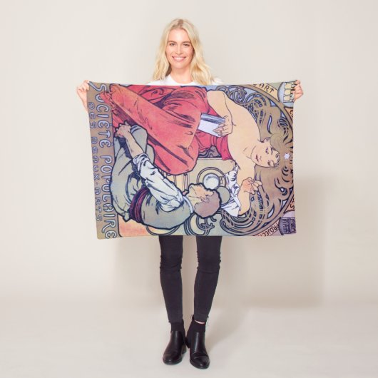 Alphonse Mucha Fleece Deken (In situ)