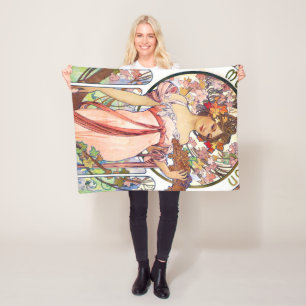 Alphonse Mucha Fleece Deken
