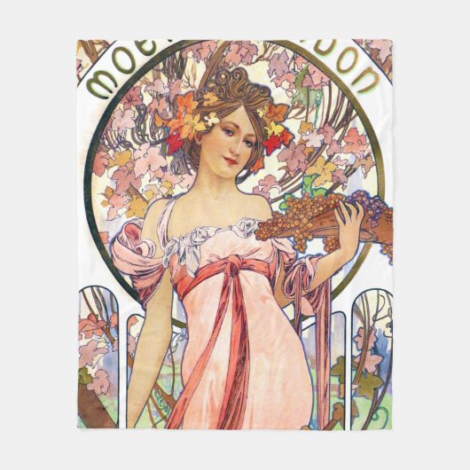 Alphonse Mucha Fleece Deken (Voorkant)