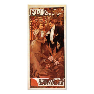 Alphonse Mucha Flirt Print Foto Afdruk