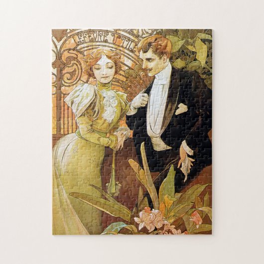 Alphonse Mucha Flirt  Romantic Art Nouveau Legpuzzel (Verticaal)