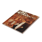 Alphonse Mucha Flirt Tile Tegeltje (Zijkant)