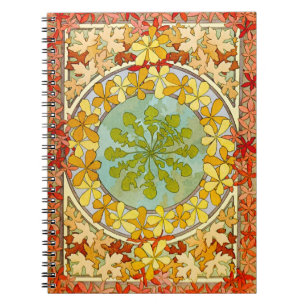 Alphonse Mucha Floral Notitieboek