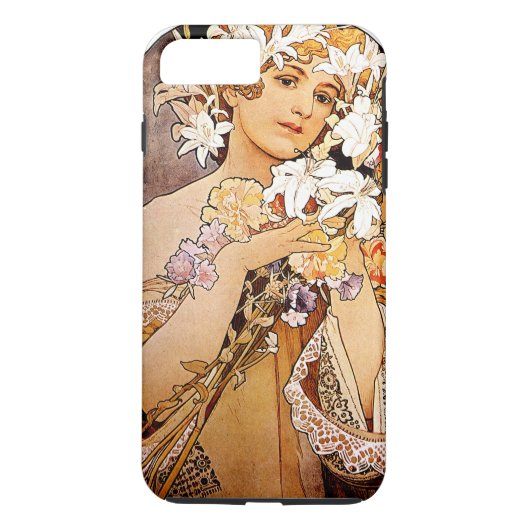 Alphonse Mucha Flower Case-Mate iPhone Case (Achterkant)