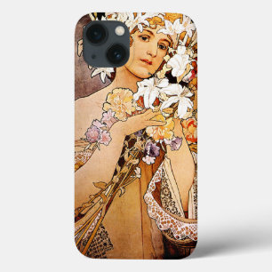 Alphonse Mucha Flower iPhone 13 Hoesje