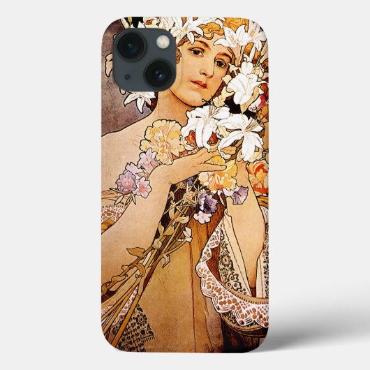 Alphonse Mucha Flower Case-Mate iPhone Case (Achterkant)