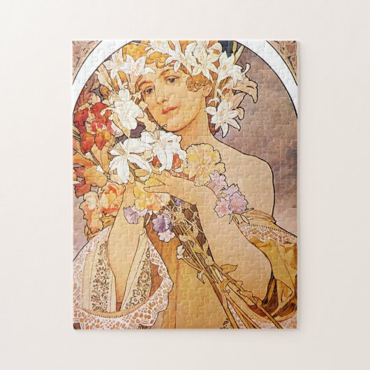 Alphonse Mucha Flower Legpuzzel (Verticaal)