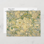 Alphonse Mucha - Flowers Briefkaart (Voorkant / Achterkant)