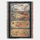 Alphonse Mucha Four Seasons Rugs Deken (Voorkant Verticaal)