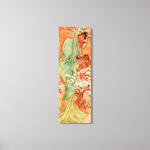 Alphonse Mucha, Four Seasons, Winter Canvas Afdruk