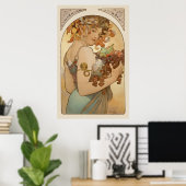 Alphonse Mucha Fruit 1897 CC0106 Poster (Bureau à domicile)