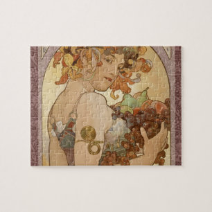 Alphonse Mucha Fruit Art Nouveau Vintage Maagd Legpuzzel