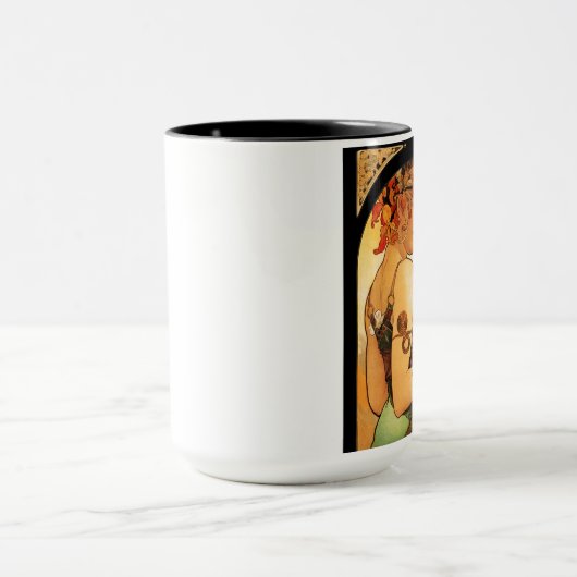 Alphonse Mucha Fruit Mok (Midden)