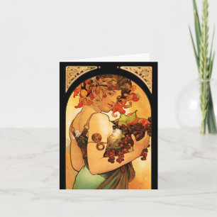 Alphonse Mucha Fruit Note Card Kaart
