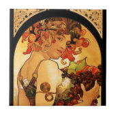 Alphonse Mucha Fruit Tile Tegeltje (Voorkant)