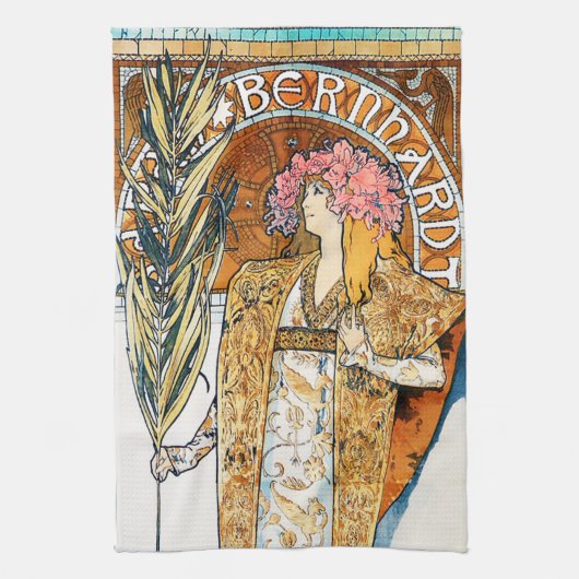 Alphonse Mucha Gismonda Kitchen Towel Theedoek (Verticaal)