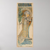 Alphonse Mucha Gismonda theater kunst poster (Voorkant)