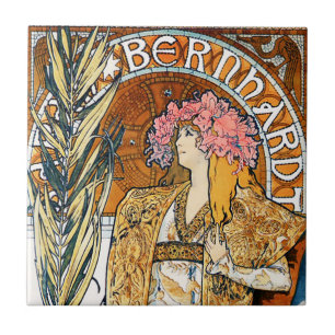 Alphonse Mucha Gismonda Tile Tegeltje