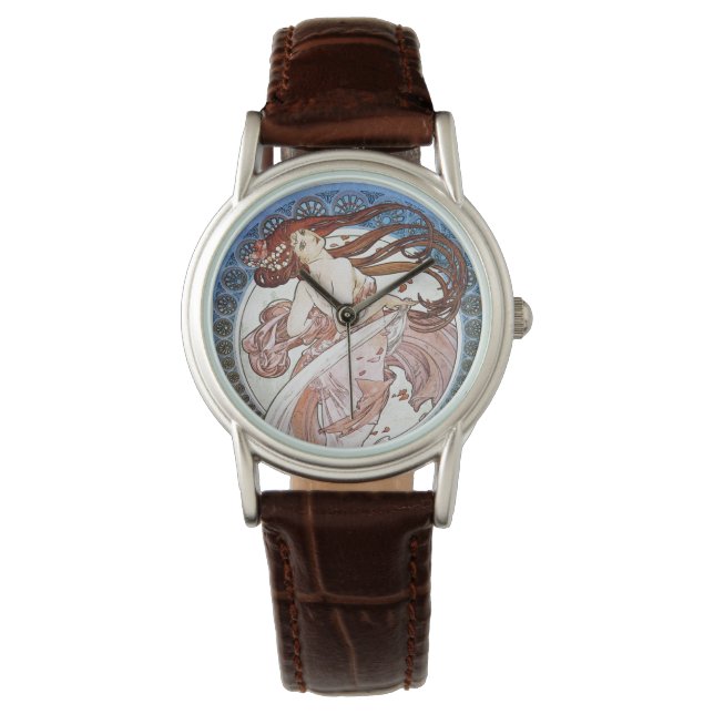 Alphonse Mucha Goddess Horloge (Voorkant)