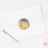 Alphonse Mucha Goddess Ronde Sticker (Envelop)