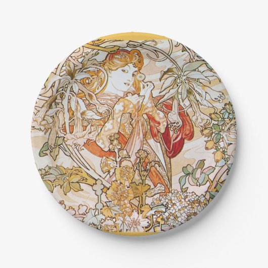  alphonse mucha godin papieren bordje (Voorkant)