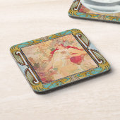 Alphonse Mucha hardplastic Onderzetter set van 6 # (Linkerzijde)