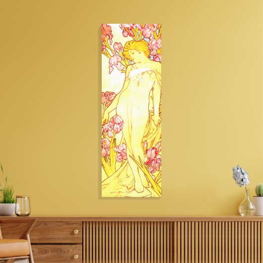 Alphonse Mucha Iris Canvas Poster (Insitu (Woonkamer))