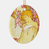 Alphonse Mucha Iris Ornament (Rechts)