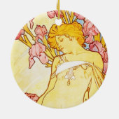 Alphonse Mucha Iris Ornament (Achterkant)