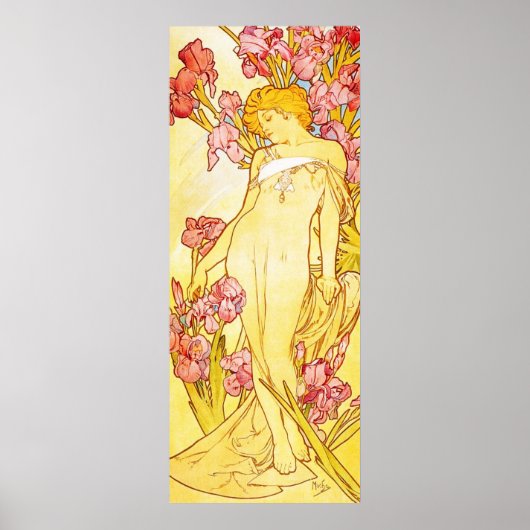 Alphonse Mucha Iris Poster (Voorkant)