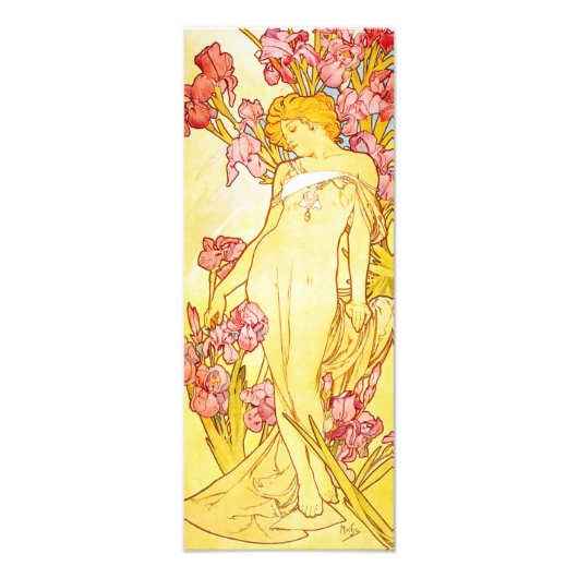 Alphonse Mucha Iris Print Foto Afdruk (Voorkant)
