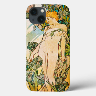 Alphonse Mucha - Iris WB iPhone 13 Hoesje