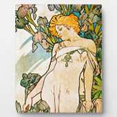 Alphonse Mucha - Iris WB Fotoplaat (Voorkant)