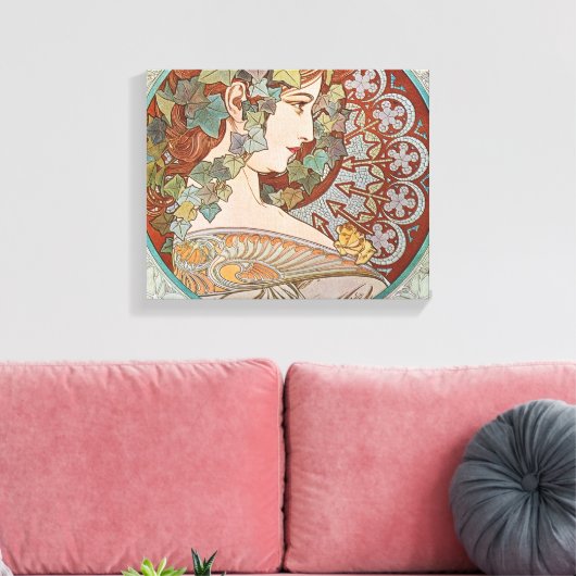 Alphonse Mucha - Ivy Canvas Afdruk (Insitu (Woonkamer))