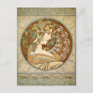  Alphonse Mucha Ivy GalleryHD Briefkaart