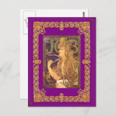 Alphonse Mucha - Job Briefkaart (Voorkant / Achterkant)