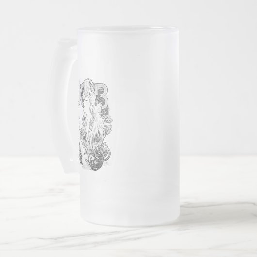Alphonse Mucha JOB ISOGS Matglas Bierpul (Voorkant links)
