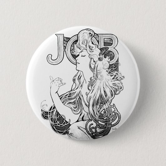 Alphonse Mucha JOB ISOGS Ronde Button 5,7 Cm (Voorkant)