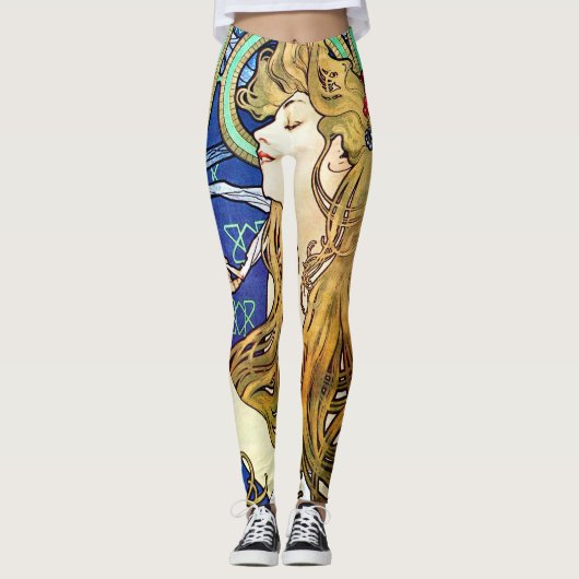 Alphonse Mucha JOB Leggings (Voorkant)